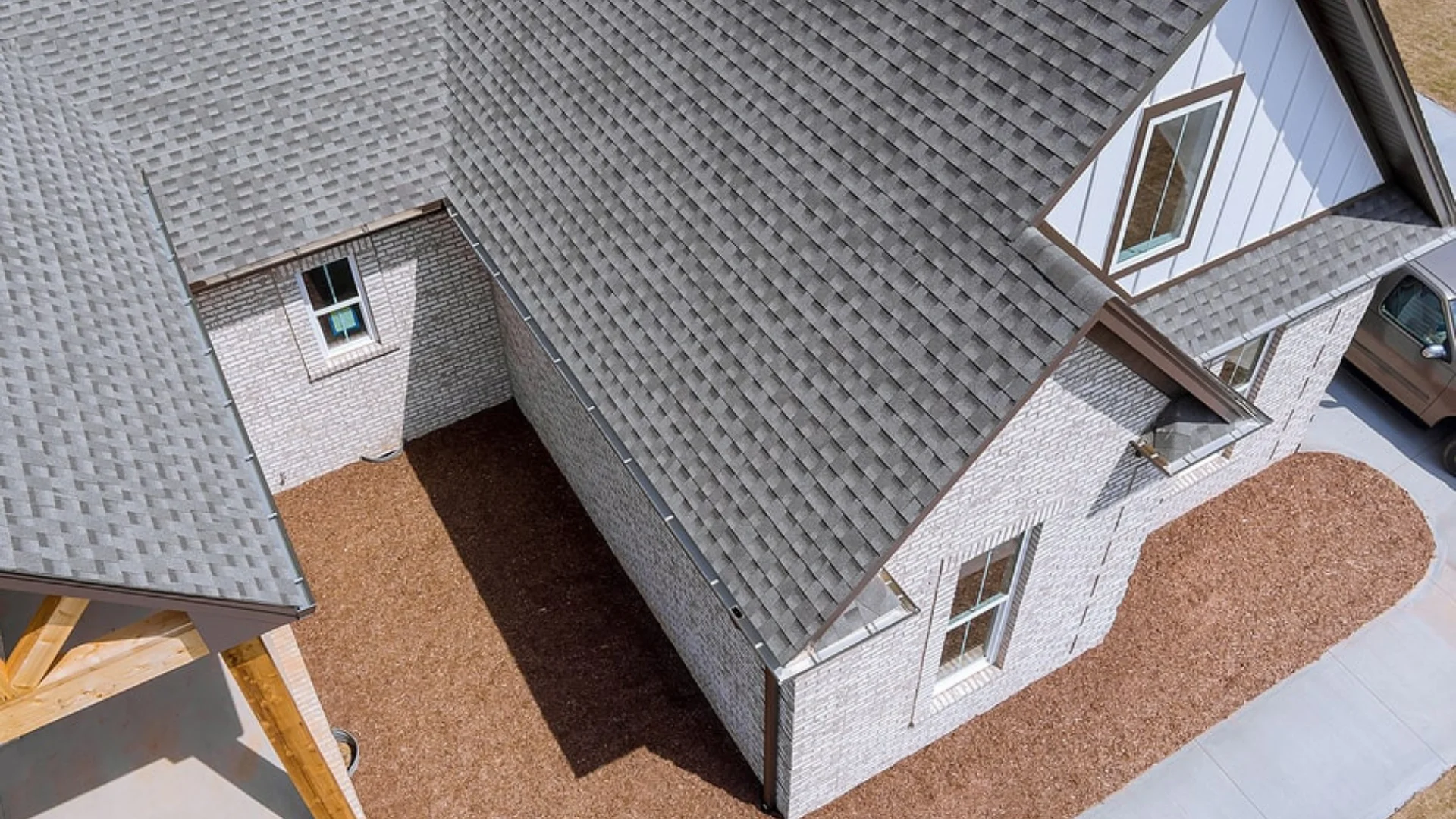 Architectural asphalt shingles on a roof in Rochester, NY