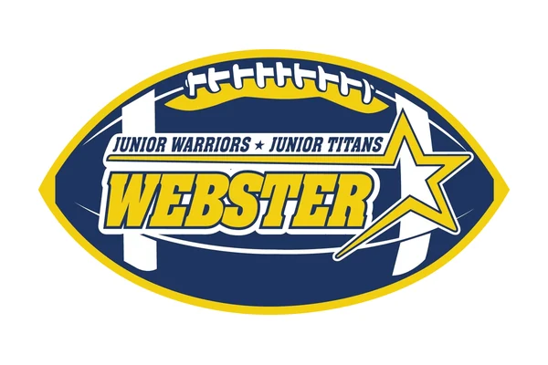 Webster Junior Warriors and Junior Titans logo, sponsored by Kaptein Contracting
